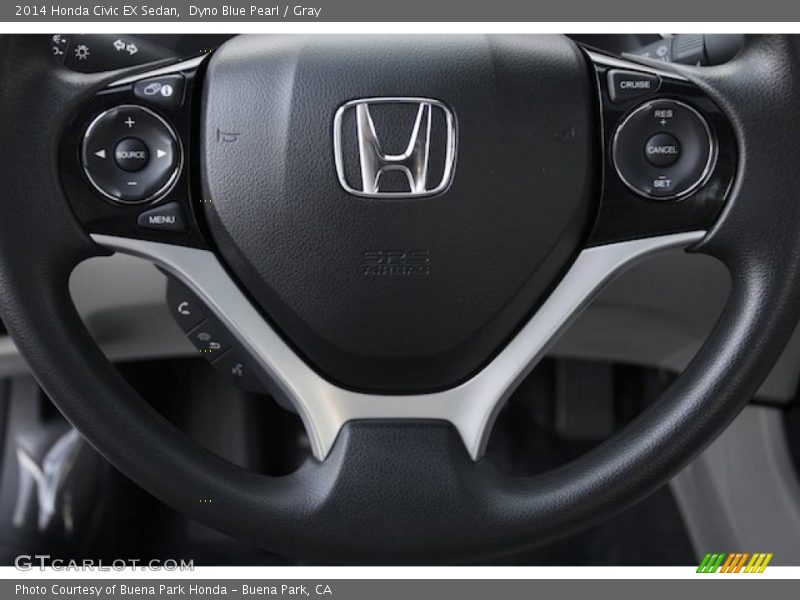 Dyno Blue Pearl / Gray 2014 Honda Civic EX Sedan