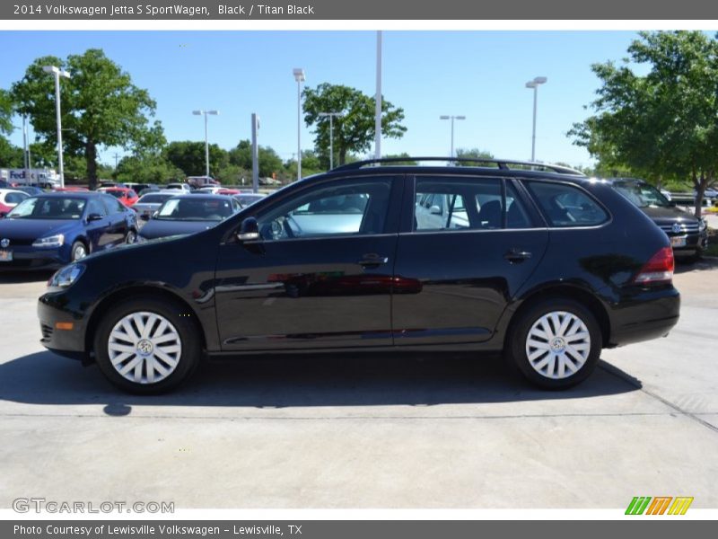 Black / Titan Black 2014 Volkswagen Jetta S SportWagen