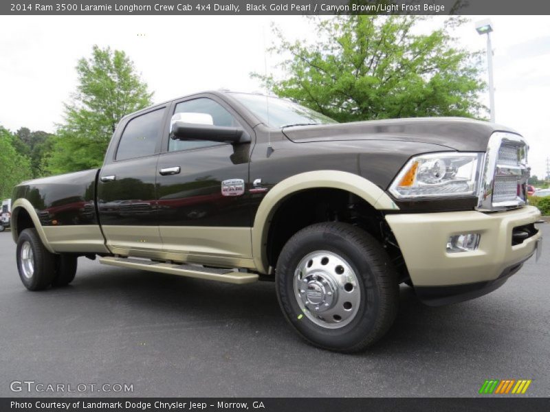 Black Gold Pearl / Canyon Brown/Light Frost Beige 2014 Ram 3500 Laramie Longhorn Crew Cab 4x4 Dually
