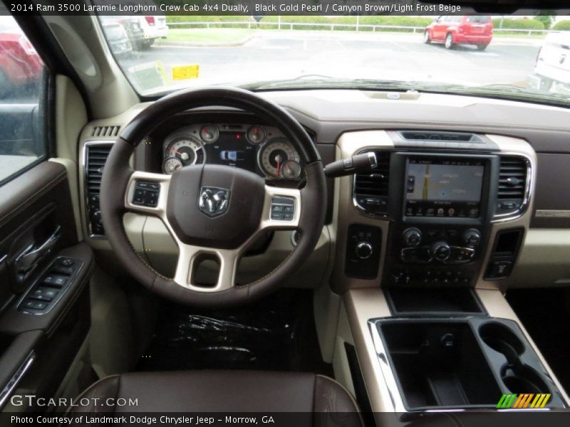 Black Gold Pearl / Canyon Brown/Light Frost Beige 2014 Ram 3500 Laramie Longhorn Crew Cab 4x4 Dually