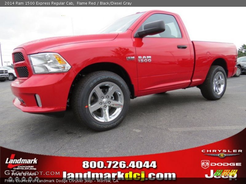 Flame Red / Black/Diesel Gray 2014 Ram 1500 Express Regular Cab