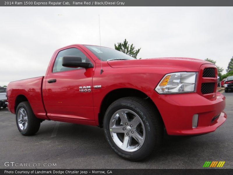 Flame Red / Black/Diesel Gray 2014 Ram 1500 Express Regular Cab