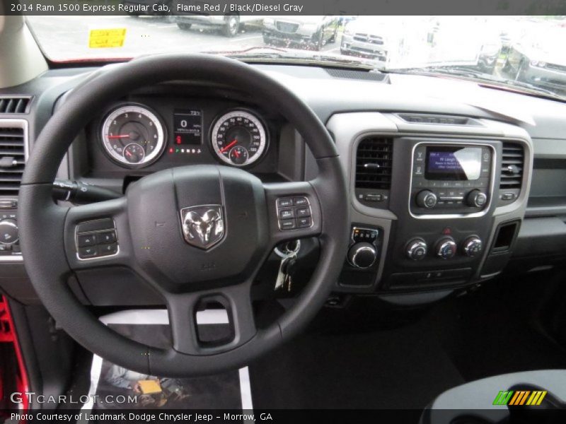 Flame Red / Black/Diesel Gray 2014 Ram 1500 Express Regular Cab