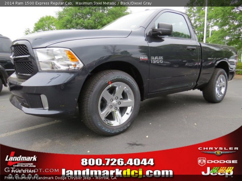 Maximum Steel Metallic / Black/Diesel Gray 2014 Ram 1500 Express Regular Cab