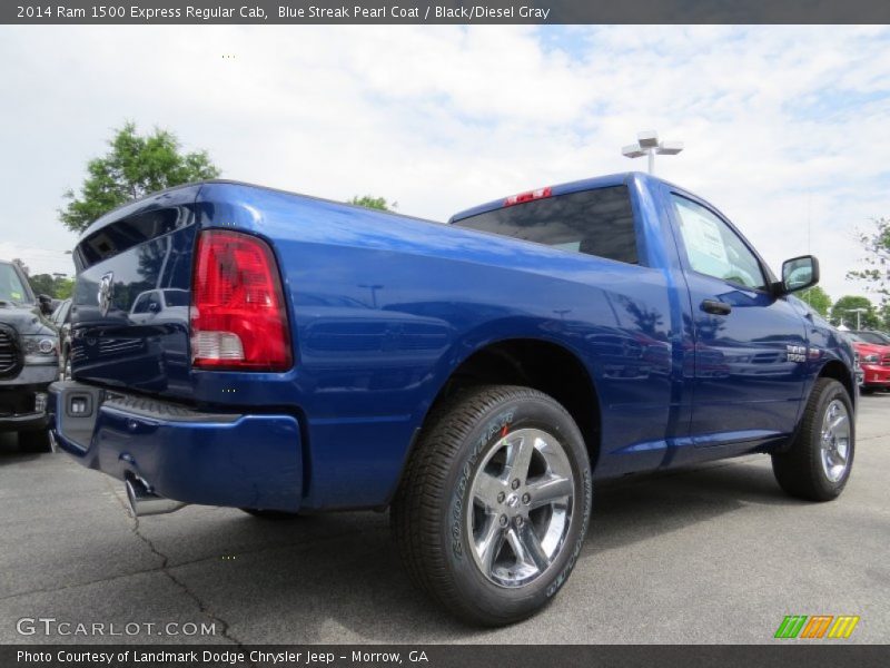 Blue Streak Pearl Coat / Black/Diesel Gray 2014 Ram 1500 Express Regular Cab