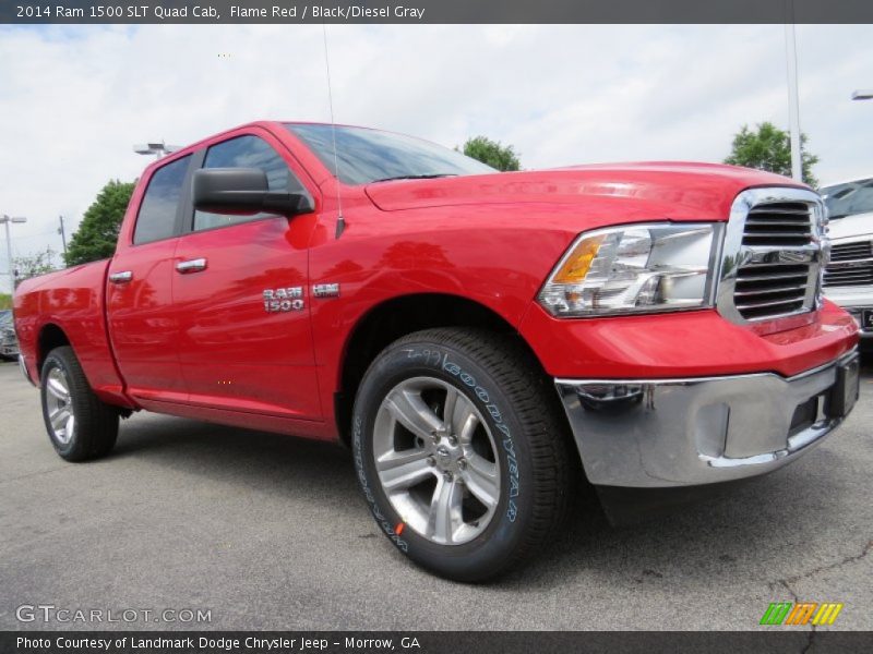 Flame Red / Black/Diesel Gray 2014 Ram 1500 SLT Quad Cab