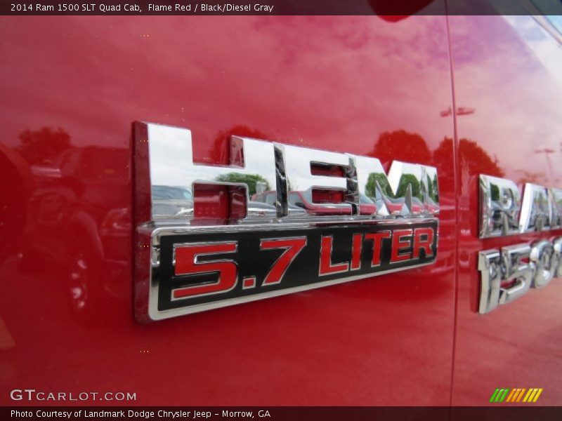 Flame Red / Black/Diesel Gray 2014 Ram 1500 SLT Quad Cab