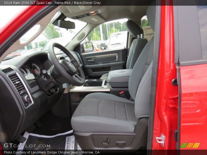Flame Red / Black/Diesel Gray 2014 Ram 1500 SLT Quad Cab