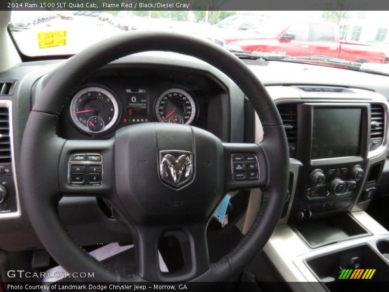 Flame Red / Black/Diesel Gray 2014 Ram 1500 SLT Quad Cab
