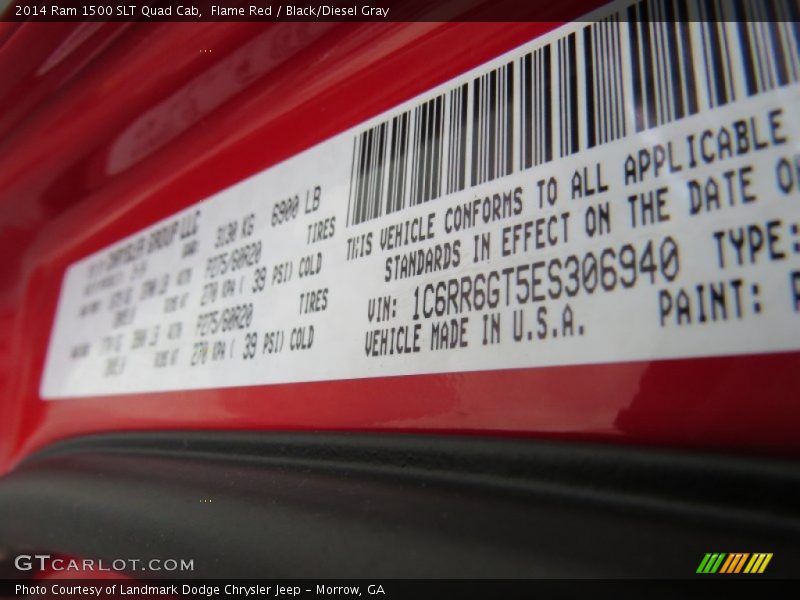 Flame Red / Black/Diesel Gray 2014 Ram 1500 SLT Quad Cab