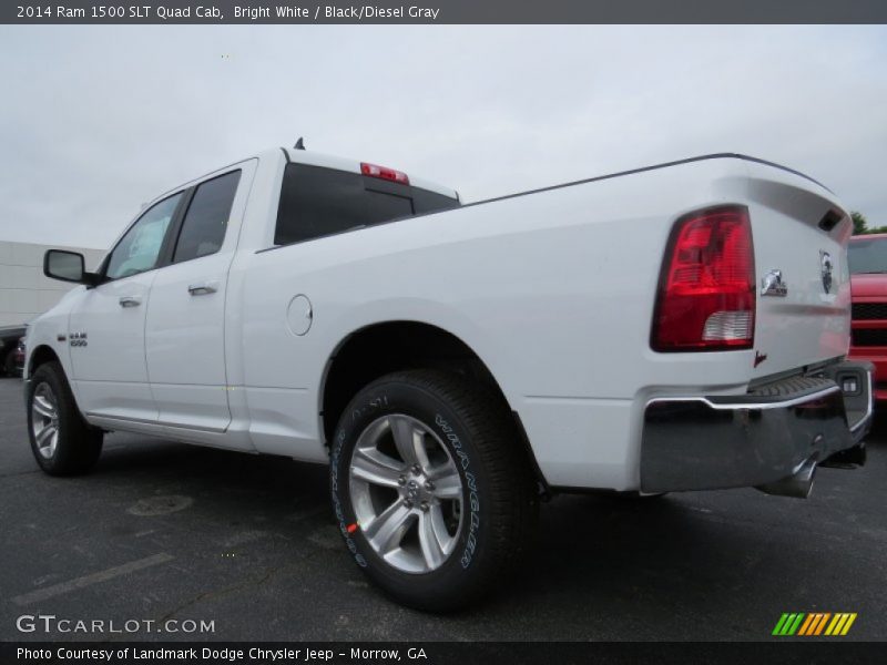 Bright White / Black/Diesel Gray 2014 Ram 1500 SLT Quad Cab