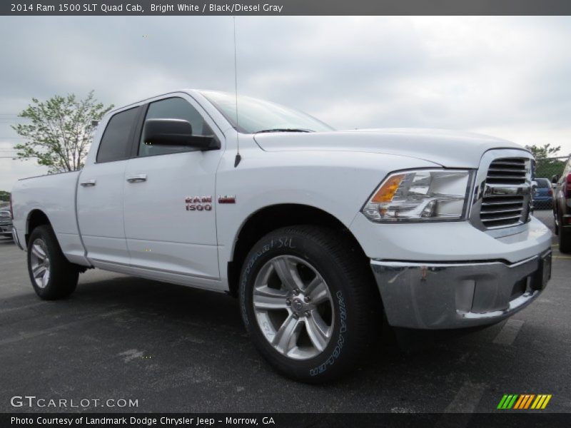 Bright White / Black/Diesel Gray 2014 Ram 1500 SLT Quad Cab