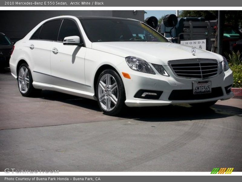 Arctic White / Black 2010 Mercedes-Benz E 550 Sedan