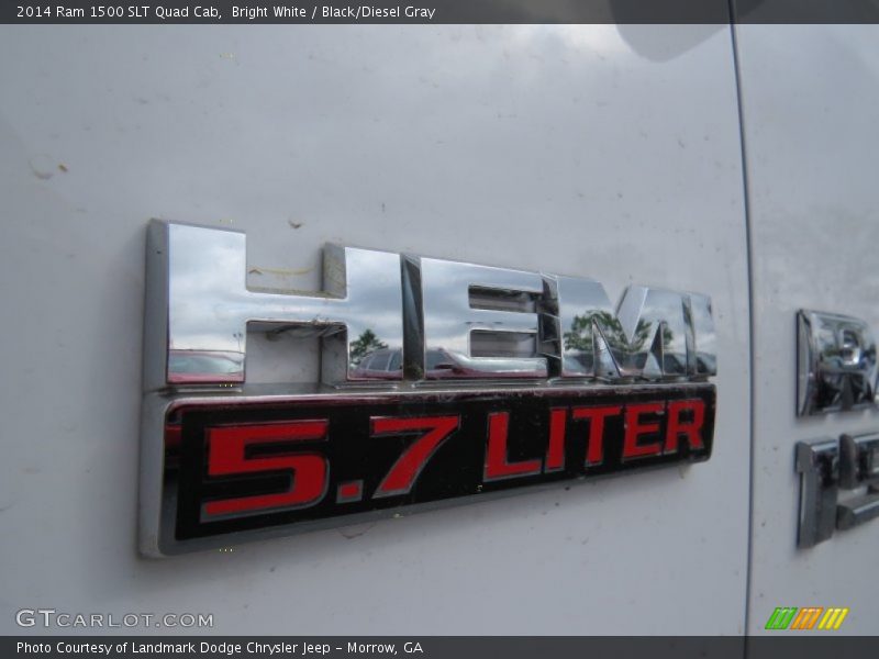 Bright White / Black/Diesel Gray 2014 Ram 1500 SLT Quad Cab