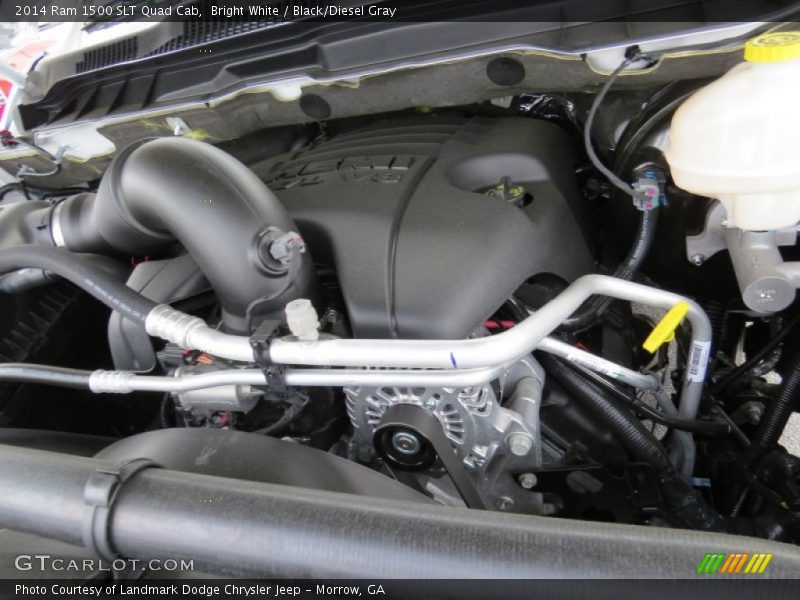 Bright White / Black/Diesel Gray 2014 Ram 1500 SLT Quad Cab