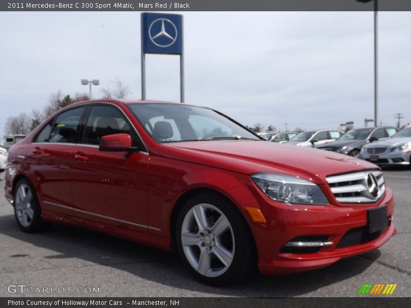 Mars Red / Black 2011 Mercedes-Benz C 300 Sport 4Matic