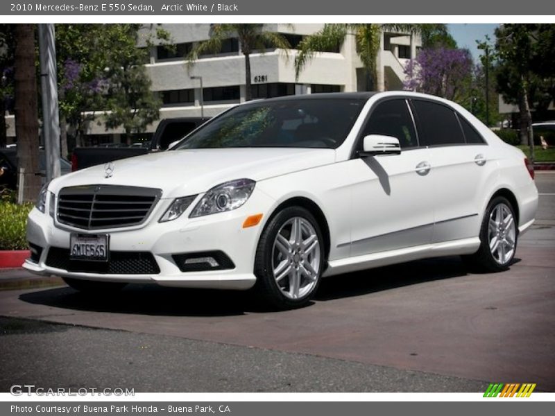 Arctic White / Black 2010 Mercedes-Benz E 550 Sedan