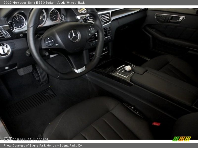 Arctic White / Black 2010 Mercedes-Benz E 550 Sedan