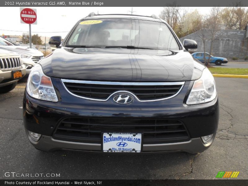 Marine Blue / Beige 2012 Hyundai Veracruz GLS AWD