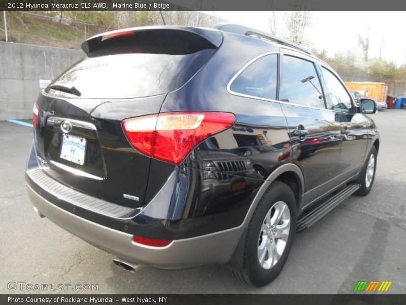 Marine Blue / Beige 2012 Hyundai Veracruz GLS AWD