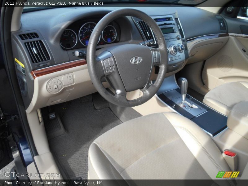 Marine Blue / Beige 2012 Hyundai Veracruz GLS AWD