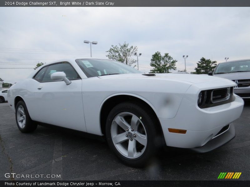 Bright White / Dark Slate Gray 2014 Dodge Challenger SXT