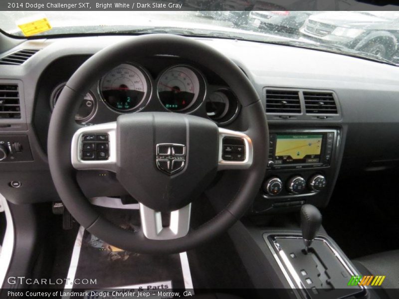 Bright White / Dark Slate Gray 2014 Dodge Challenger SXT