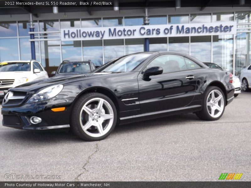 Black / Red/Black 2012 Mercedes-Benz SL 550 Roadster