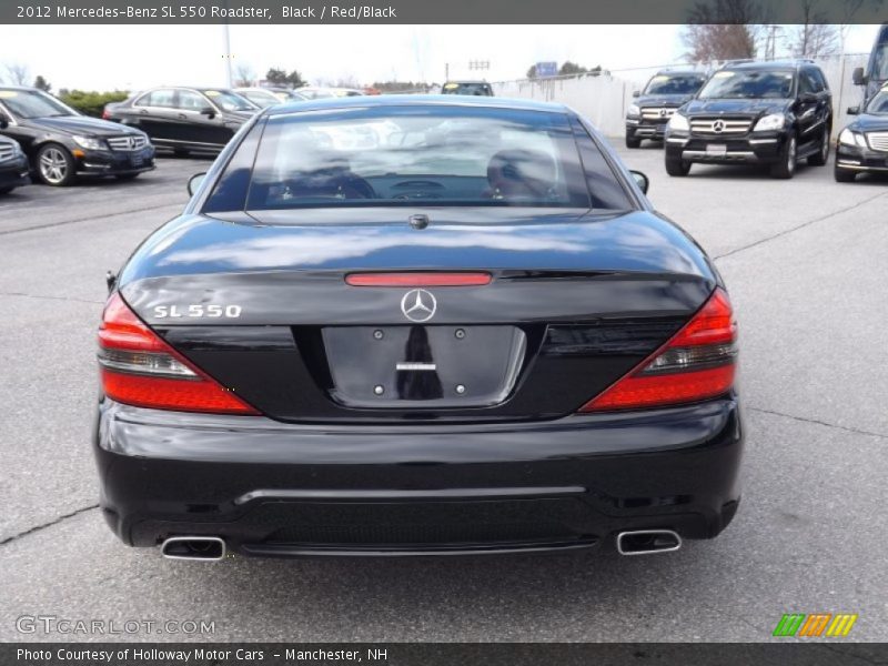 Black / Red/Black 2012 Mercedes-Benz SL 550 Roadster