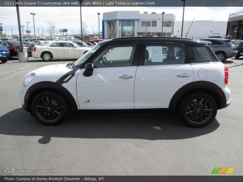 Light White / Light Tobacco Leather/Cloth 2011 Mini Cooper S Countryman All4 AWD