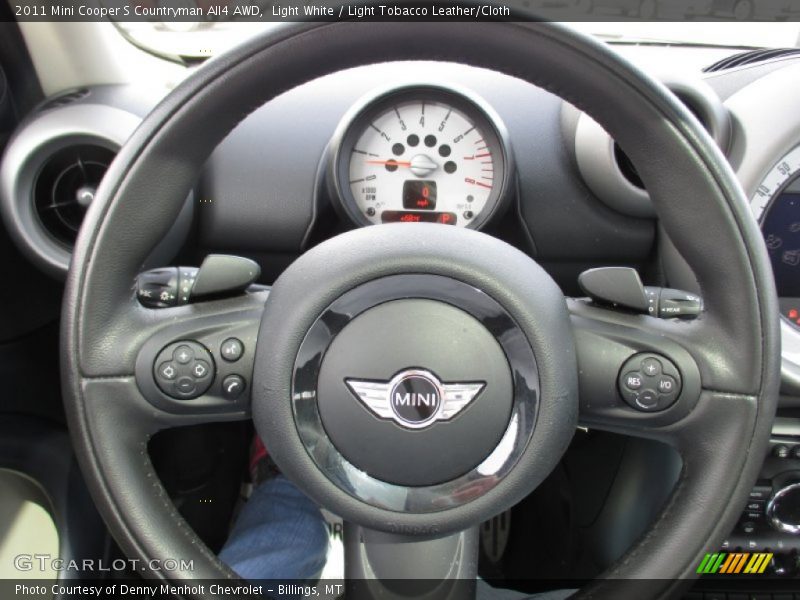 Light White / Light Tobacco Leather/Cloth 2011 Mini Cooper S Countryman All4 AWD