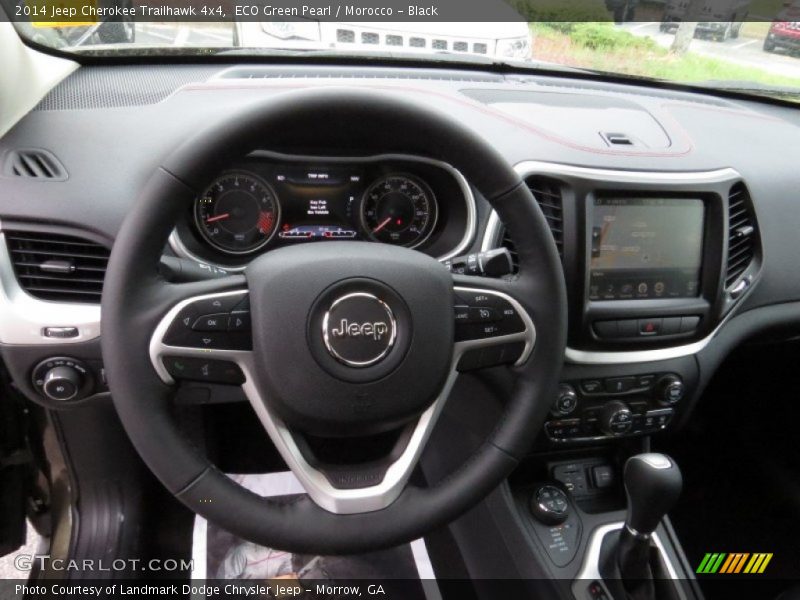 ECO Green Pearl / Morocco - Black 2014 Jeep Cherokee Trailhawk 4x4