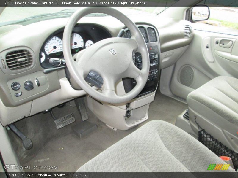 Linen Gold Metallic / Dark Khaki/Light Graystone 2005 Dodge Grand Caravan SE