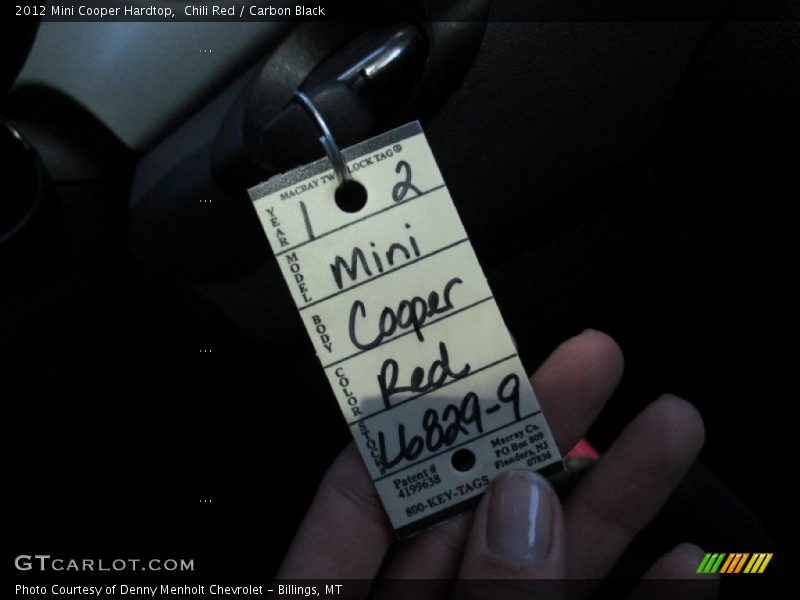 Chili Red / Carbon Black 2012 Mini Cooper Hardtop