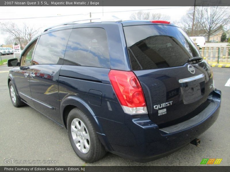 Majestic Blue Metallic / Beige 2007 Nissan Quest 3.5 SL