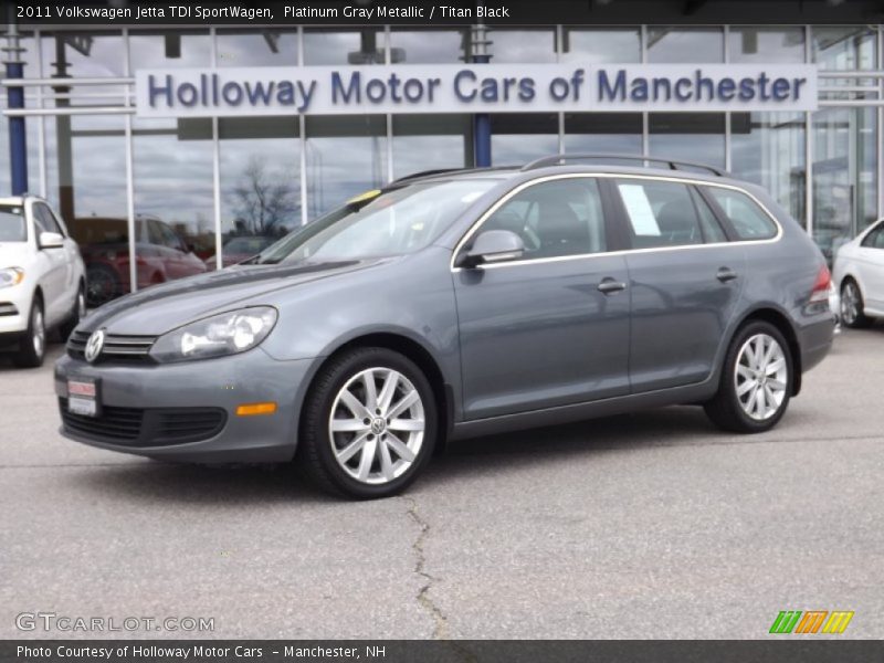 Platinum Gray Metallic / Titan Black 2011 Volkswagen Jetta TDI SportWagen
