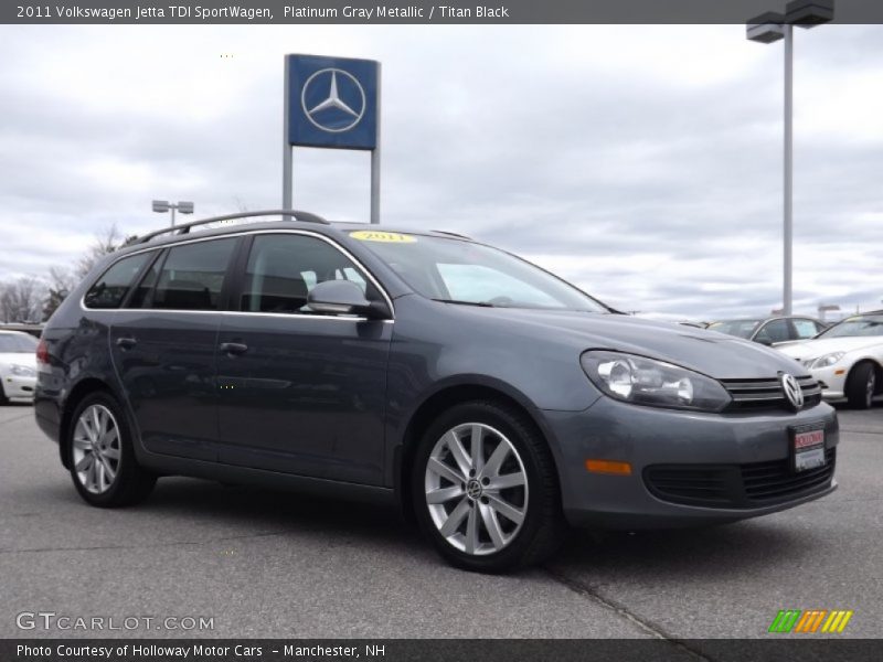 Platinum Gray Metallic / Titan Black 2011 Volkswagen Jetta TDI SportWagen