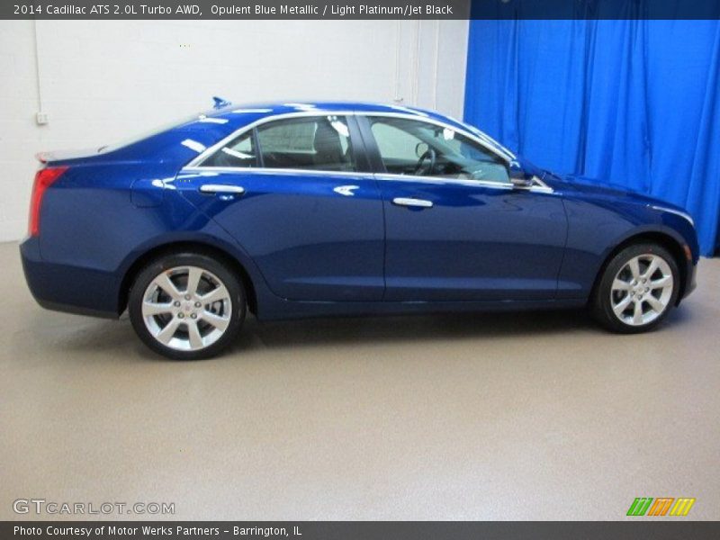 Opulent Blue Metallic / Light Platinum/Jet Black 2014 Cadillac ATS 2.0L Turbo AWD