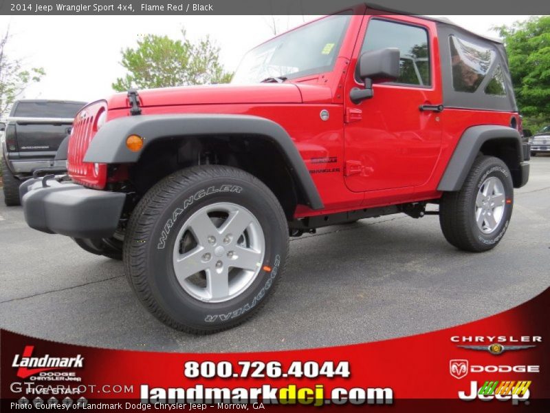 Flame Red / Black 2014 Jeep Wrangler Sport 4x4