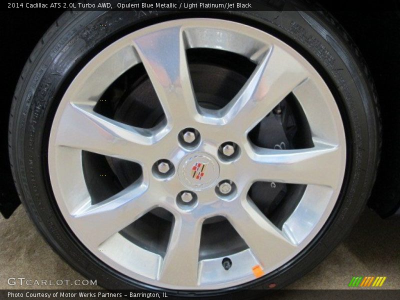 Opulent Blue Metallic / Light Platinum/Jet Black 2014 Cadillac ATS 2.0L Turbo AWD