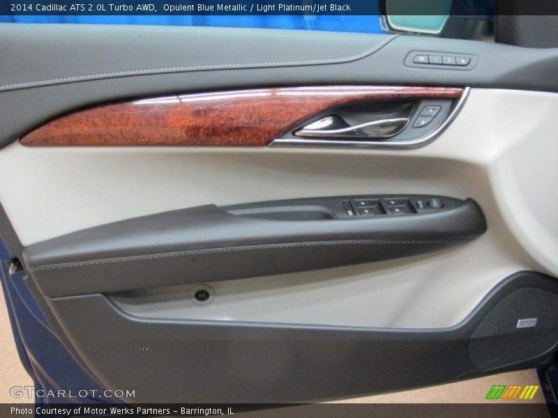 Opulent Blue Metallic / Light Platinum/Jet Black 2014 Cadillac ATS 2.0L Turbo AWD