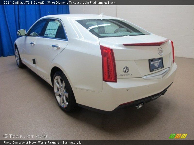 White Diamond Tricoat / Light Platinum/Jet Black 2014 Cadillac ATS 3.6L AWD