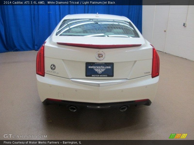 White Diamond Tricoat / Light Platinum/Jet Black 2014 Cadillac ATS 3.6L AWD