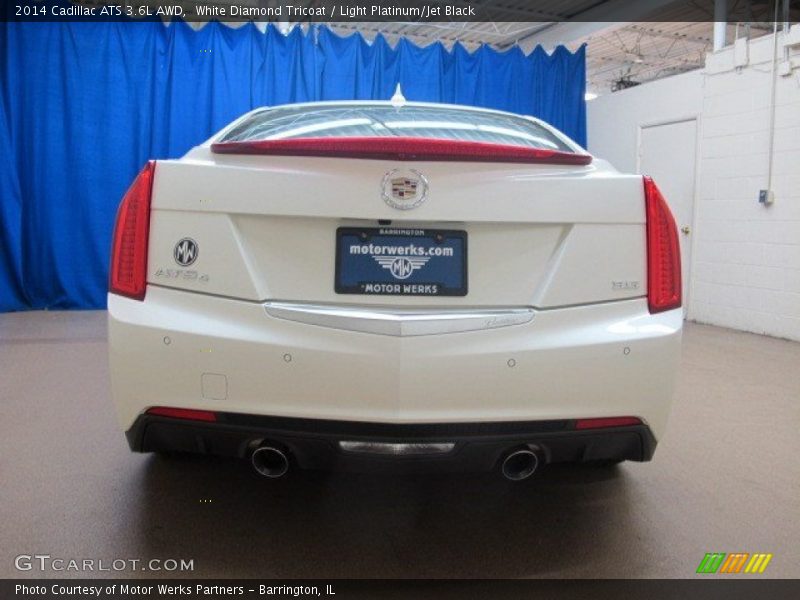 White Diamond Tricoat / Light Platinum/Jet Black 2014 Cadillac ATS 3.6L AWD
