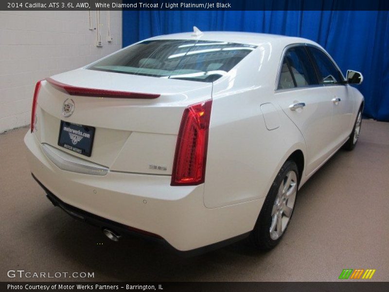 White Diamond Tricoat / Light Platinum/Jet Black 2014 Cadillac ATS 3.6L AWD