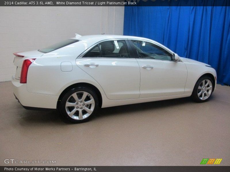 White Diamond Tricoat / Light Platinum/Jet Black 2014 Cadillac ATS 3.6L AWD