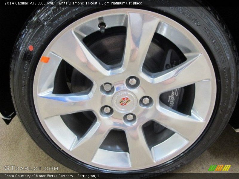 White Diamond Tricoat / Light Platinum/Jet Black 2014 Cadillac ATS 3.6L AWD