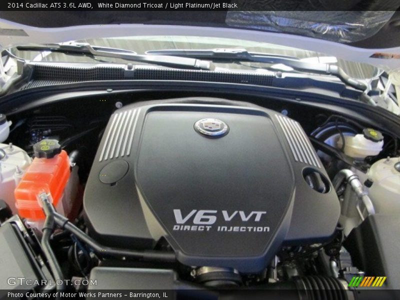 White Diamond Tricoat / Light Platinum/Jet Black 2014 Cadillac ATS 3.6L AWD