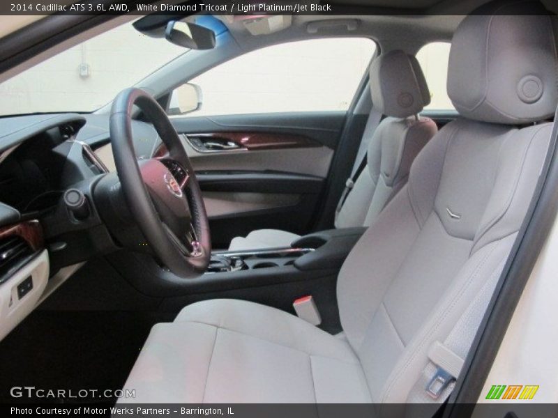 White Diamond Tricoat / Light Platinum/Jet Black 2014 Cadillac ATS 3.6L AWD