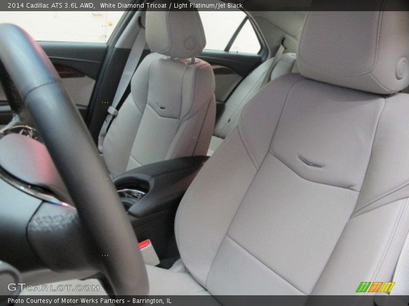 White Diamond Tricoat / Light Platinum/Jet Black 2014 Cadillac ATS 3.6L AWD